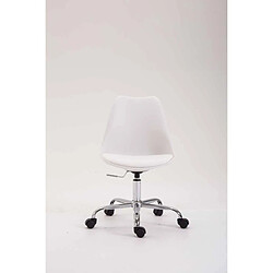 Avis Decoshop26 Chaise de bureau tabouret à roulette hauteur réglable blanc TABO10028