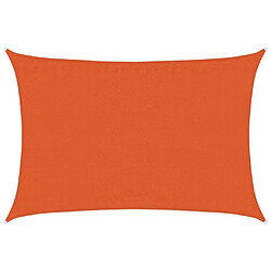 vidaXL Voile d'ombrage 160 g/m² Orange 3,5x4,5 m PEHD