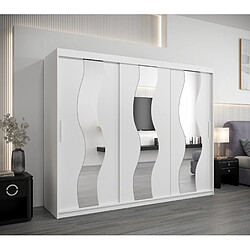 Abiks Meble Armoire Sewilla à portes coulissantes 200/250/62 3 portes (blanc/blanc)