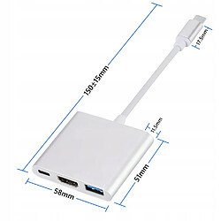 Avis GUPBOO ADAPTATEUR ADAPTATEUR HUB 3EN1 USB-C HDMI 4K MACBOOK,JL1103