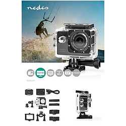 NEDIS Caméra sport 1080P FULL HD Type GOPRO 12 MPixel Support Étanche 30.0 m 90 min + Monture