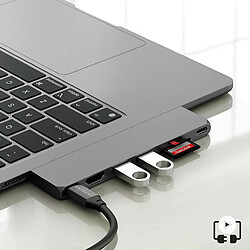 Acheter Hub Macbook Satechi Pro Hub Slim Gris, USB USB-C HDMI 4K Lecteur Carte