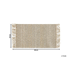 Beliani Tapis beige à motif géométrique 50 x 80 cm DORTYOL