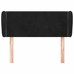 Avis Maison Chic Tête de lit moderne avec oreilles pour chambre - Décoration de lit Noir 93x23x78/88 cm Velours -MN99553