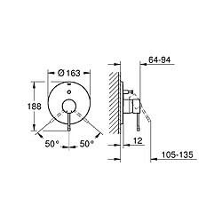 Mitigeur bain rond GROHE 19285001