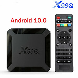 Tv Box Android 10.0 X96Q Allwinner H313 Quad Core 4K Smart Android Tv 2.4G Wifi X96 Q Set Top Box Réglementation Britannique