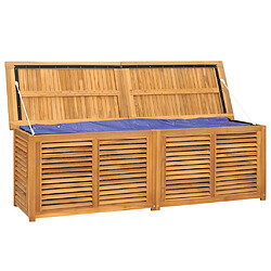 Avis vidaXL Boîte de rangement jardin et sac 175x50x53 cm bois massif teck