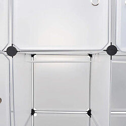 Acheter vidaXL Armoire modulaire 14 compartiments blanc 37 x 146 x 180,5 cm