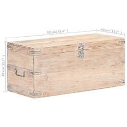 vidaXL Coffre 90x40x40 cm Bois d'acacia solide pas cher