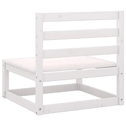 Maison Chic Salon de jardin 3 pcs - Table et chaises d'extérieur - Mobilier/Meubles de jardin Moderne Blanc Bois de pin massif -MN60302 pas cher