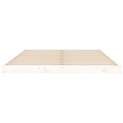 Acheter vidaXL Cadre de lit sans matelas blanc 135x190 cm bois de pin massif