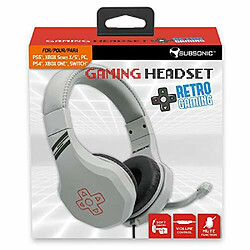 Subsonic Casque Gamer filaire Retro Gaming (Gris)