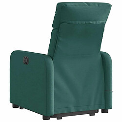 Acheter Maison Chic Fauteuil Relax pour salon, Fauteuil inclinable de massage électrique Vert foncé Tissu -GKD23525