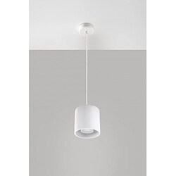 Luminaire Center Suspension ORBIS aluminium blanc 1 ampoule