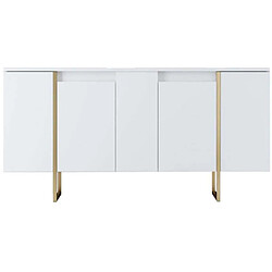 Acheter Hanah Home Buffet en aggloméré pieds en métal Luxe blanc et doré.