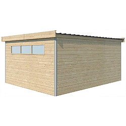 Avis Gardenas Chalet en bois profil aluminium contemporain 18.67 m² Avec plancher.