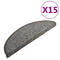 vidaXL Tapis de marches d'escalier 15 pcs Anthracite 65x21x4 cm