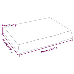 vidaXL Étagère murale 40x30x(2-6) cm bois de chêne massif non traité pas cher