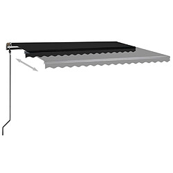 Acheter Maison Chic Auvent manuel rétractable,Store manuel de porte avec LED 4,5x3 m Anthracite -GKD58706