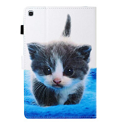 Etui en PU impression de modèle flip avec porte-cartes chat pour votre Samsung Galaxy Tab A 10.1 (2019) SM-T510/T515