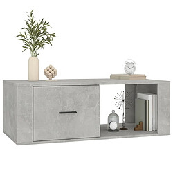 Avis vidaXL Table basse Gris béton 100x50,5x35 cm Bois d'ingénierie