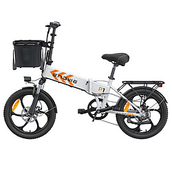 ENGWE P1 vélo électrique pliant - 20 pouces pneu - 250W - 36V 13Ah - 25 km/h vitesse maximale-Blanc pas cher