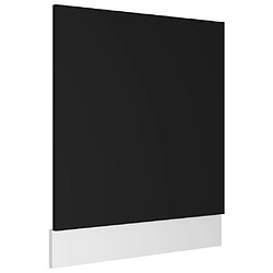 vidaXL Panneau de lave-vaisselle Noir 59,5x3x67 cm Aggloméré