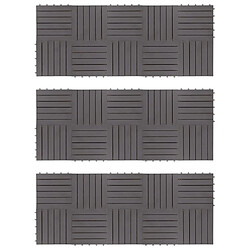 vidaXL Carreaux de terrasse 30pcs Délavage gris 30x30 cm Acacia solide