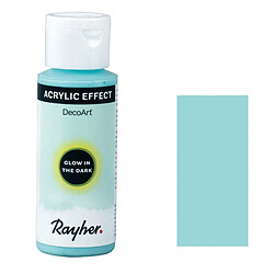 Rayher Peinture acrylique fluo phosphorescente 59 ml - bleu