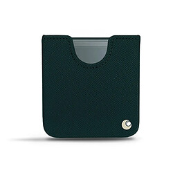 Pochette cuir Samsung Galaxy Z Flip3 - Pochette - Vert séduisant ( Pantone #1d3c34 ) - NOREVE