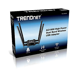 TRENDnet TEW-809UB Adaptateur Transmetteurs et Antennes WiFi Antennes Amovibles 1300Mo/s USB Noir pas cher