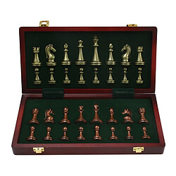 Universal Ensemble international d'échecs en bois Jeu de société pliant en bois Rangement intérieur Damas Jeu de puzzle Cadeaux d'anniversaire pour enfants fiancés | Jeux de stratégie 