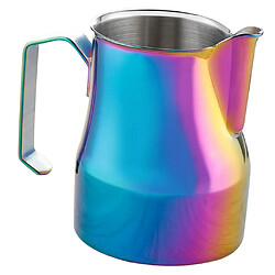 café en acier inoxydable moussant pot à lait tirer fleur cylindre tasse 550ml coloré pas cher