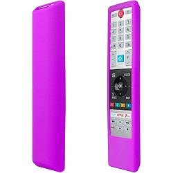 SANAG Housse Coque En Silicone Pour Toshiba Tv Telecommande Ct-8541 Ct-8533 Ct-8528, Antiderapage, Lavable-Violet(Veuillez Confirmer L'epaisseur À Distance Via La Figure 2 Avant D'Acheter)