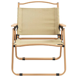 Avis vidaXL Chaises de camping lot de 2 Beige 54x43x59 cm Tissu Oxford