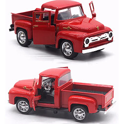 Universal 1: 32 Jouet en alliage retiré émulation haute Ford Pickup Truck Vin Voiture à deux portes Moulée sous pression Miniature Modèle Garçon Enfant Cadeau(Rouge)