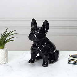 Acheter The Home Deco Factory Bouledogue en céramique assis 20 cm noir.