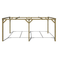 Avis Vente-Unique Carport pergola simple autoporté en bois traité - 1 voiture - 15 m² - ACHILLE