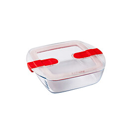 Pyrex PLAT CARRE 1L 20*17CM AVEC COUVERCLE BOUTON VAPEUR COOK AND HEAT