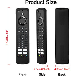 SANAG Housse Coque En Silicone Pour Jvc/Bush/Toshiba/Xiaomi/Fire Tv Telecommande Vocale, Etui De Protection Pour Jvc Telecommande, Antiderapage, Antisismique, Lavable(Noir) pas cher