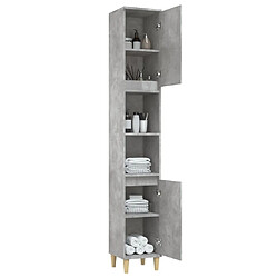 Acheter Maison Chic Armoire de salle de bain,Meuble de rangement,Meuble haut gris béton 30x30x190 cm -GKD820452