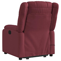 Acheter Maison Chic Fauteuil Relax pour salon, Fauteuil inclinable de massage électrique Rouge bordeaux Tissu -GKD43129