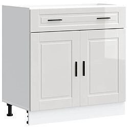 vidaXL Armoire de cuisine Porto blanc brillant bois ingénierie