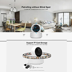 Universal Caméra de sécurité WiFi Commande d'application sans fil Compatible avec Baby Monitor 360 ° | Télécommande intelligente