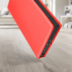 Avizar Housse pour Samsung Galaxy S23 Ultra Clapet Porte-carte Support Vidéo rouge pas cher