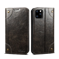 Wewoo Coque Pour iPhone 11 Pro Etui à rabat simple style baroque avec porte-cartes et noir