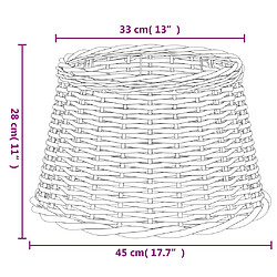 vidaXL Abat-jour blanc Ø45x28 cm osier pas cher