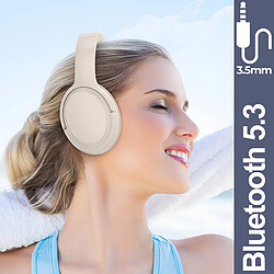 Avis Borofone Casque Bluetooth Arceau Rembourré Entrée Jack 3.5mm Autonomie 30H Beige