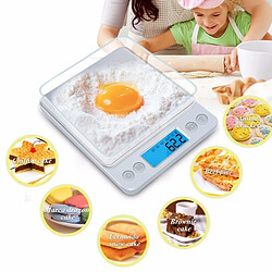 Avis Universal Tableau de cuisine numérique mini poche acier inoxydable bijoux de précision équilibrage électronique poids(Argent)