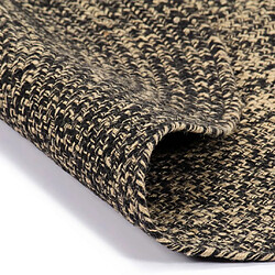 Avis Decoshop26 Tapis fait à la main Jute Noir et naturel 120 cm DEC023521